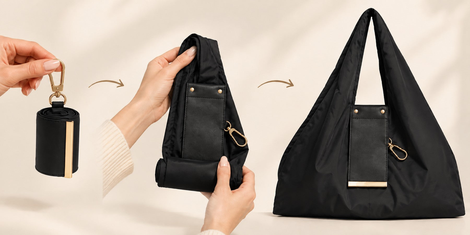 Le porte-clés CABAKEY se déplie en grand cabas